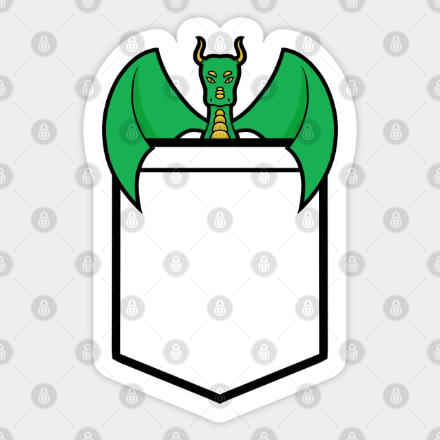 Dragon in Your Pocket Sticker by inatorinator